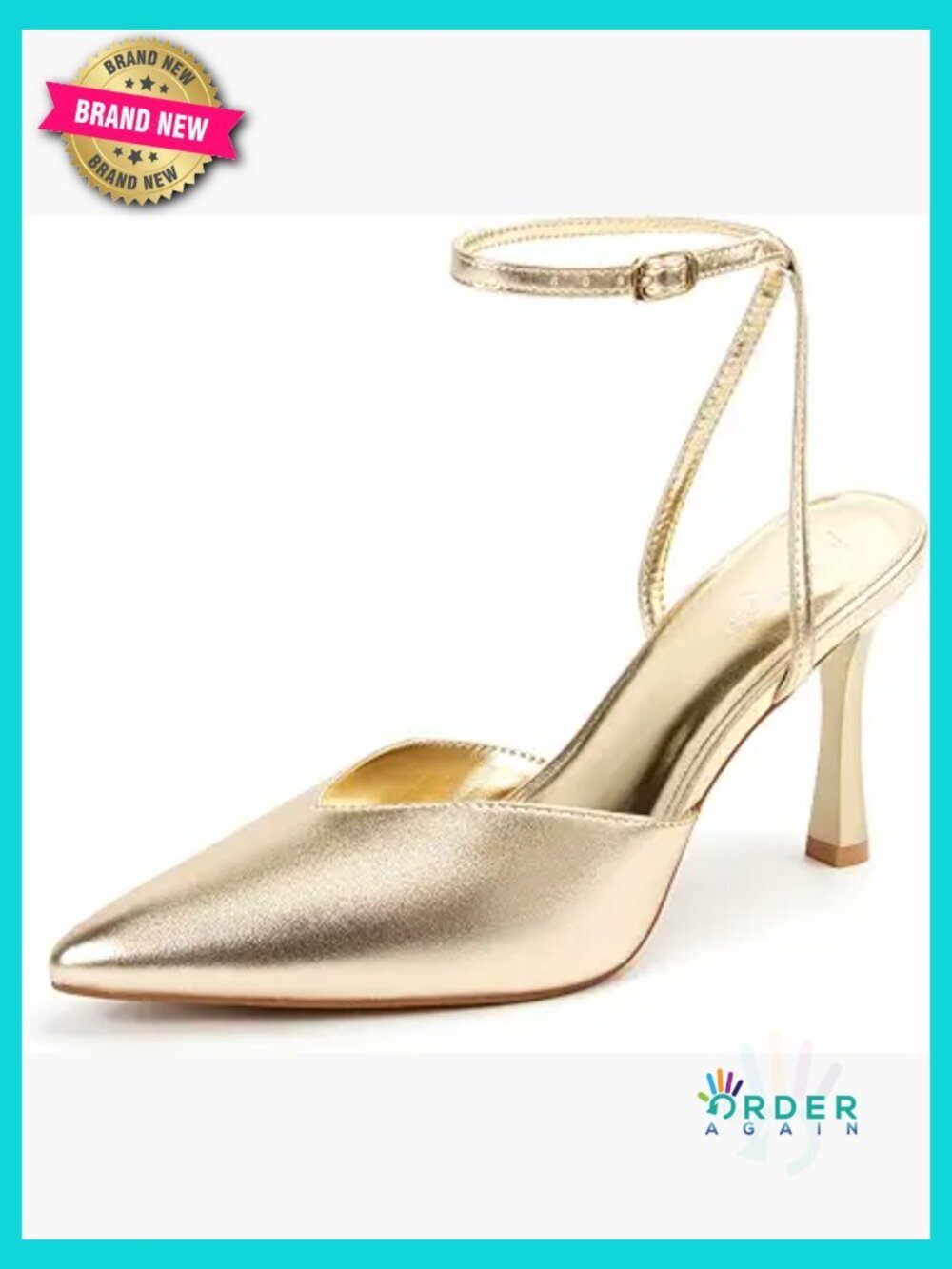 Womens Pointed Toe Kitten Heels Slingback Pumps Ankle Strap Wedding Party